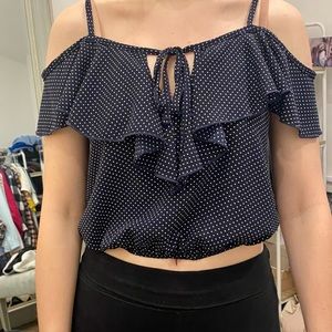 polka dot crop top